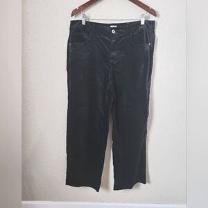 J. Jill Velvet Straight Leg Pants Black Size 16 New